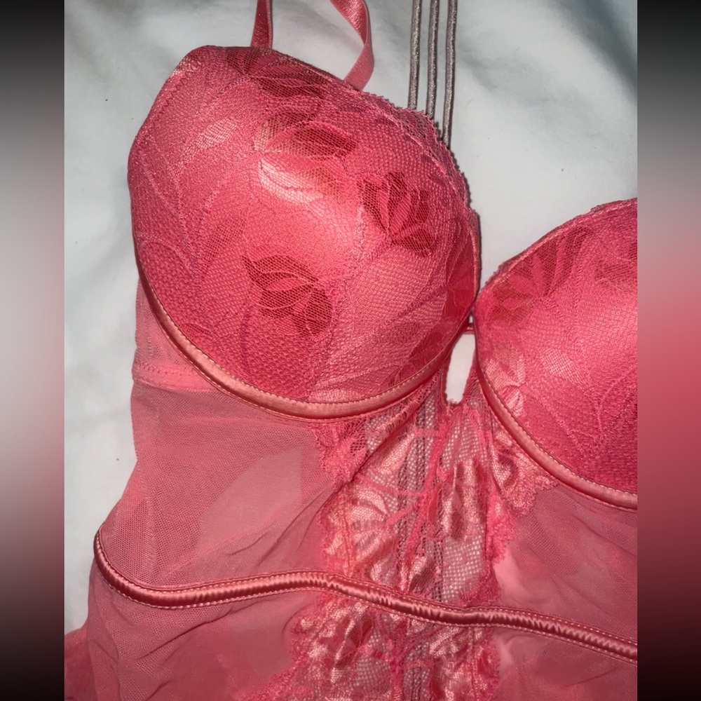 La vie en rose bodysuit coral small